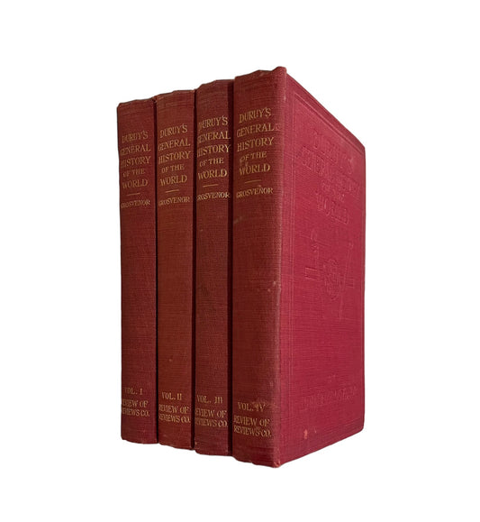 Antique Rare 4 Volume Set A General History of the World by Victor Duruy Published in 1912 by The Reviews of Review Co.