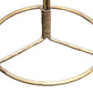 Glamorous Vintage Tall Floor Standing Metal Gold Color Towel Holder With Three Rings and Rope Details