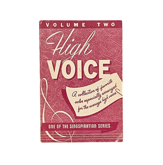 High Voice Volume Two Assumed First Edition Published in 1949 by Singspiration, Inc.