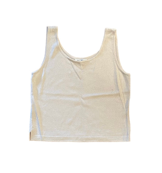 St. John Beige Knit Sleeveless Top Size S Made in U.S.A.