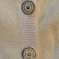 St. John Collection Cream and Grayish Blue Knit Jacket Size M Made in U.S.A.