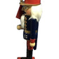 Vintage Handcrafted Tall Navy and Red White Hair Black Mustache Wood Nutcracker