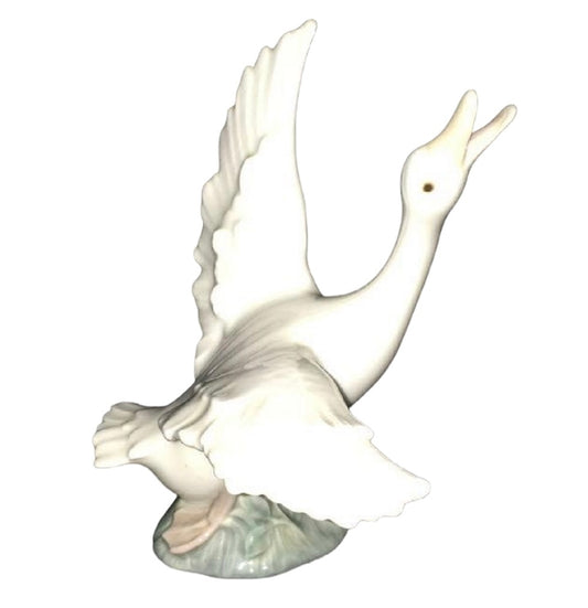 Vintage Lladro Flying Duck Porcelain Figurine