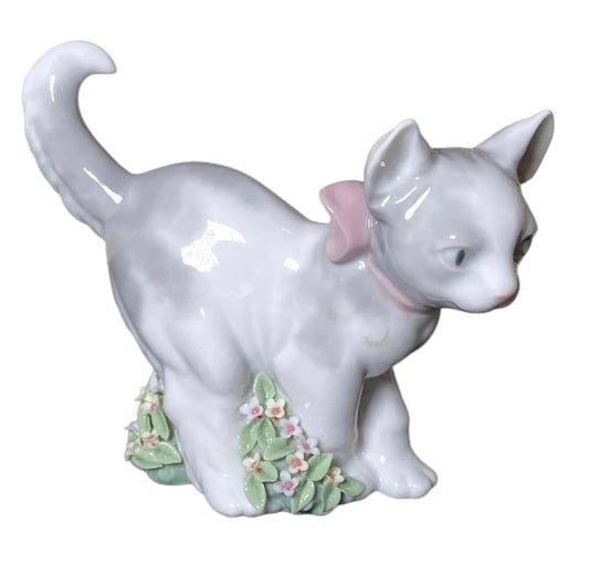 Vintage Lladro Kitten Patrol Porcelain Figurine With Original Box