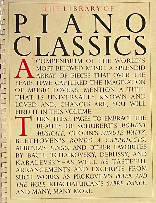 The Library of Piano Classics Published by AMSCO Publications in 1987
