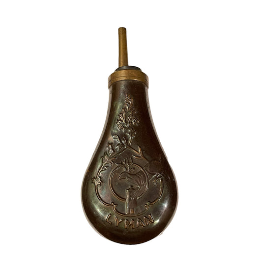 19th Century Lyman Brass Copper Gun Powder Flask